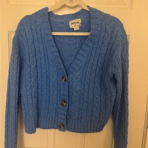 American Eagle Outfitters Women's Blue Button-Up Cardigan